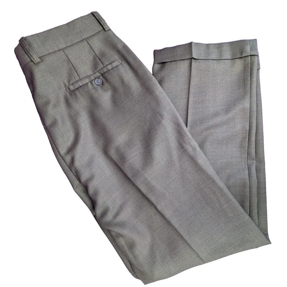 Linea Naturale Luxe 100% Wool Birdseye Pants Italian Sage Gray Size 34X31